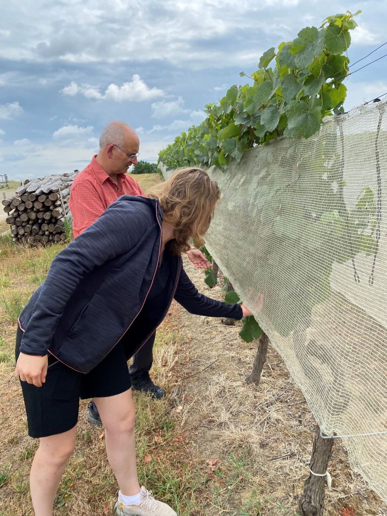 Dylan with Audrey at Domaine de Miselle