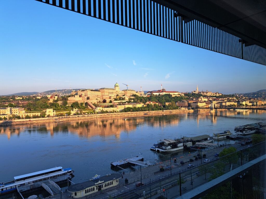 The Danube river looking across at Buda.